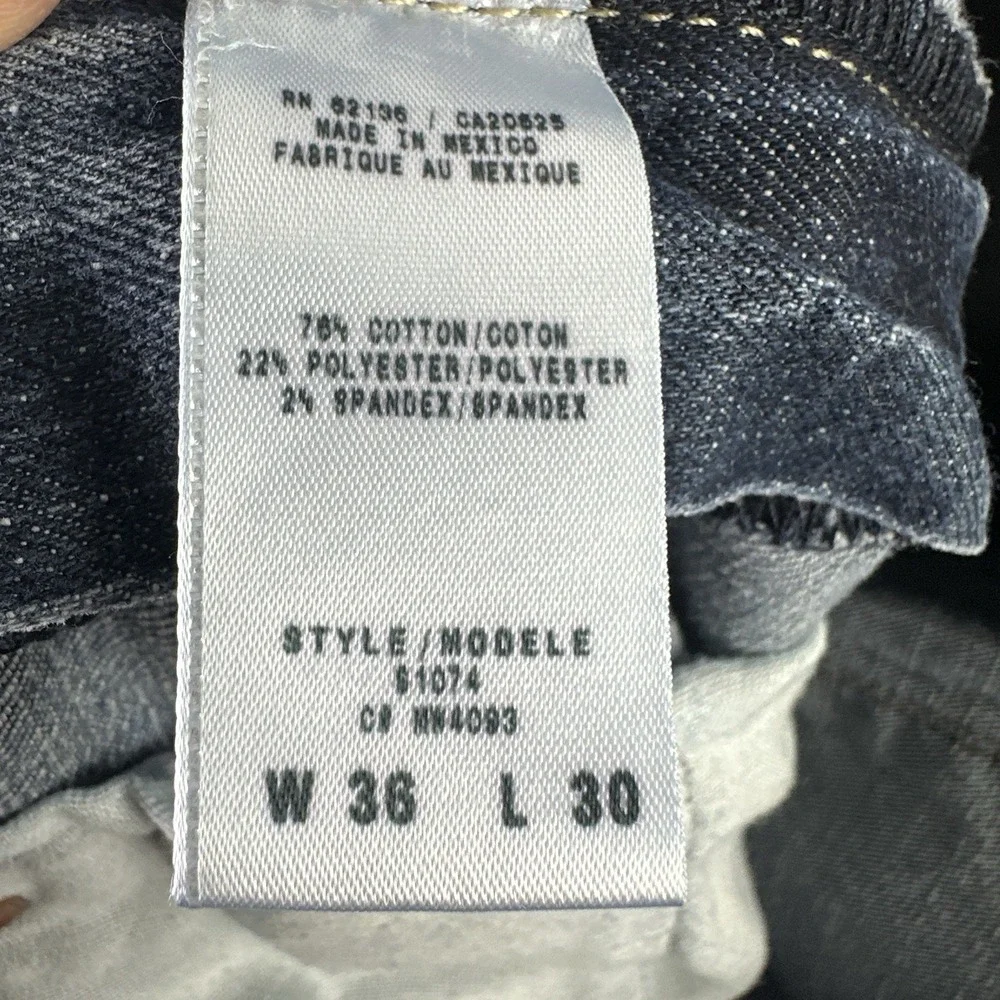 Guess The Cliffs Bootcut Jeans Mens 36x30 Blue Medium Wash Stretch Denim - Picture 12 of 13
